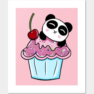 Panda cupcake Posters and Art